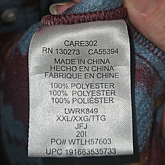 Wrangler Wrancher Western Fleece Button-Up Shacket Womens XXL - Picture 4 of 5